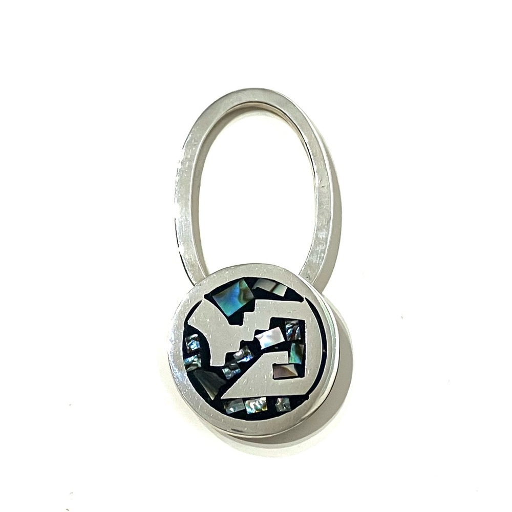 Sterling Silver 925 Mexico Inlay Keychain